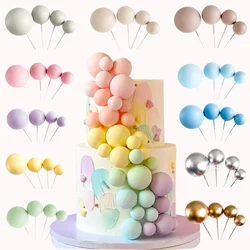 30Colors 20pcs Cake Balls Decoration Pink Blue Gold Birthday Cake Toppers DIY Wedding Baby Shower Cake Decorating Accessories