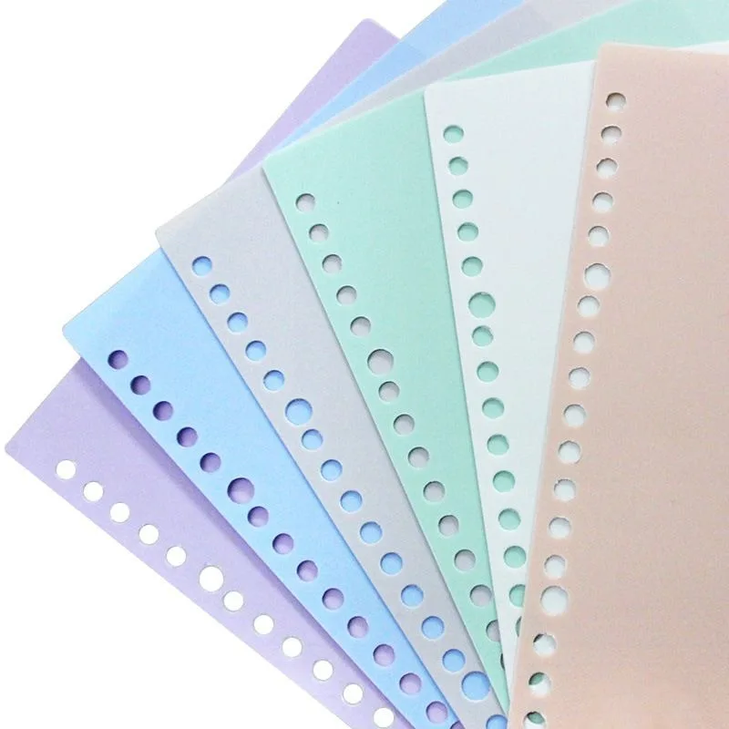 10Pcs Loose Leaf Binding Covers A4 B5 A5 30/26/20 Hole Notebook Binder Thickened Budget Replaceable School Stationery Supplies