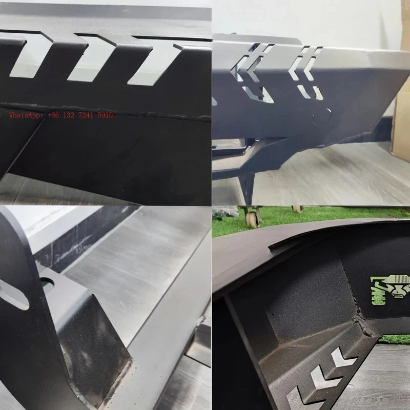 Hongsheng  Factory Direct Sales Steel Rear Bumper Bar with LED Light & Shackle Car Exterior Accessories