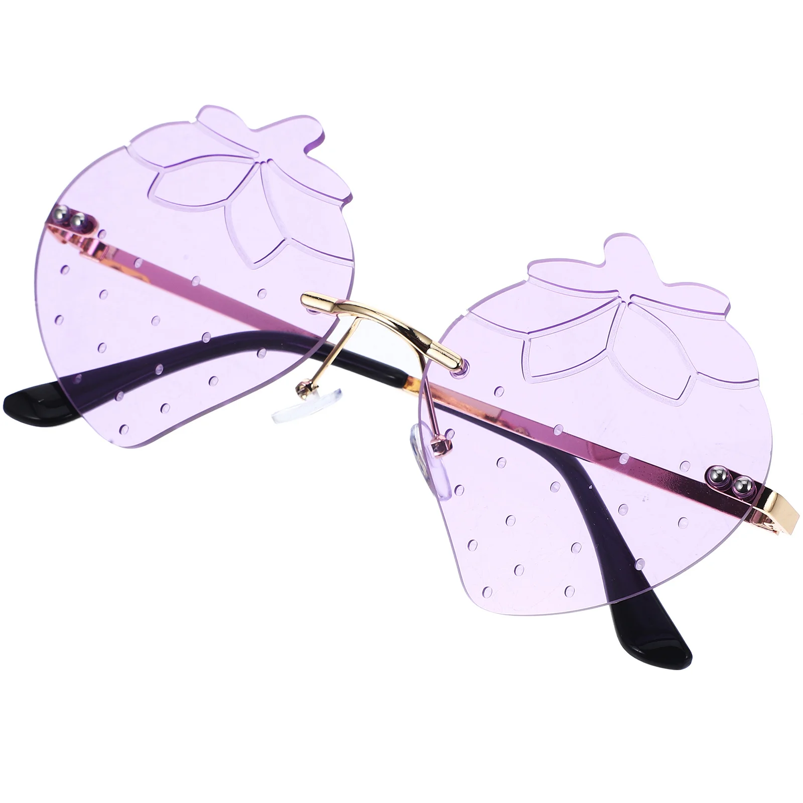 1 زوج متعة الفراولة نظارات خمر غير النظامية فرملس نظارات لعيد الميلاد السنة الجديدة زي لوازم الحفلات بيان الموضة