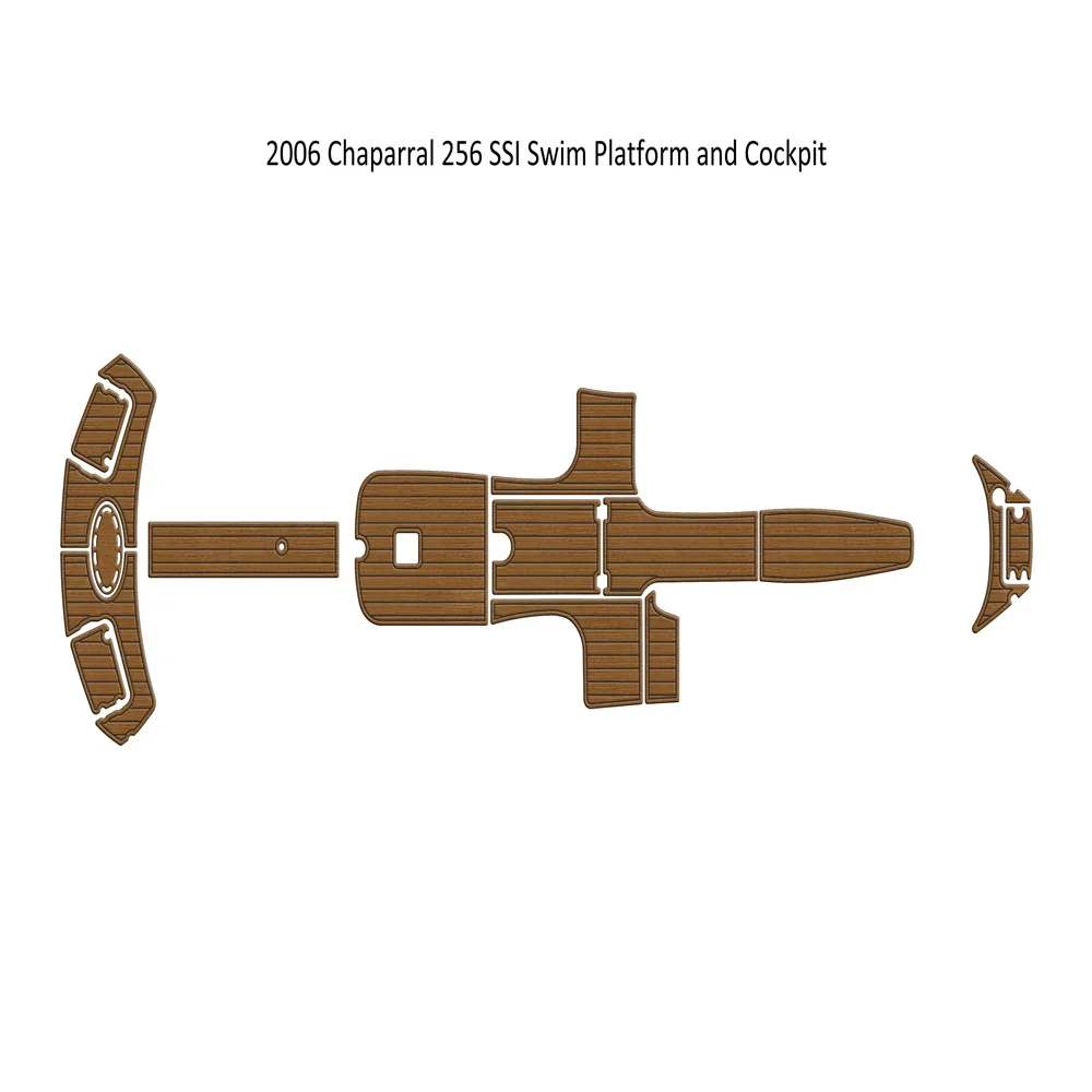 

2006 Chaparral 256 SSI Платформа для плавания Кокпит Лодка EVA Пена из тикового дерева Коврик для пола SeaDek MarineMat Стиль Самоклеящийся