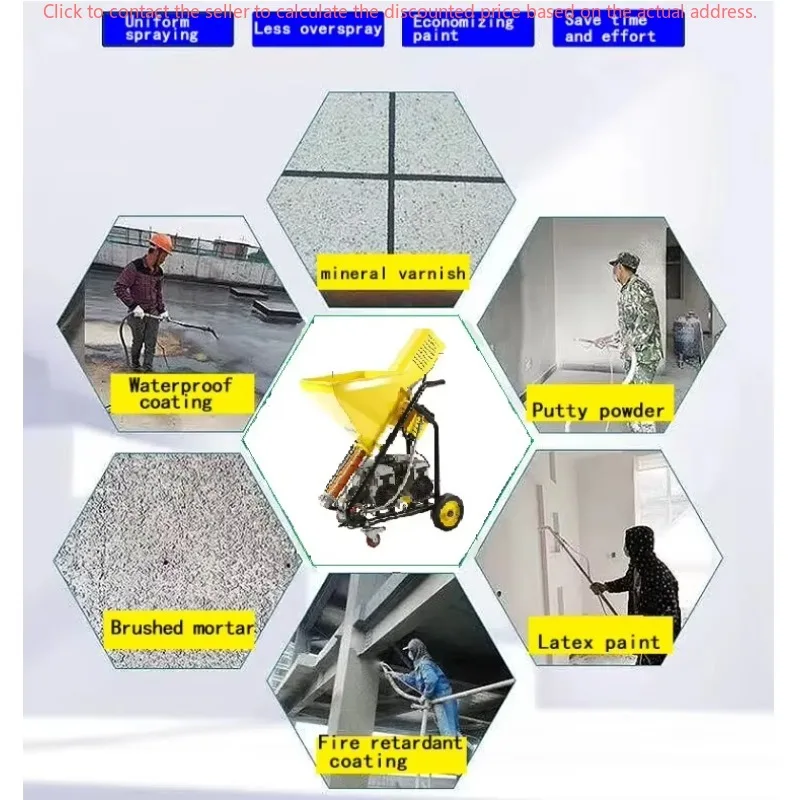 High-altitude Construction More Convenient High-power And High-flow Real Stone Spraying Machine Mortar Spraying Machine