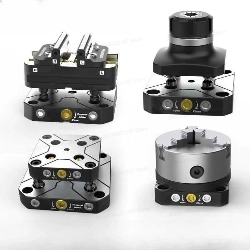 Four or Five-axis Clamp Self-centering Vice Can Be Matched with Zero-point Quick-change Four-axis L-block Bridge