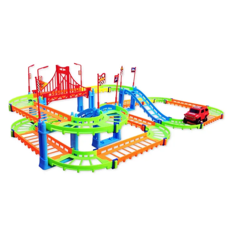 3D Two-layer Spiral Track Roller Coaster Toy Electric Rail Car for Child Kids Gift  Hot Toys  Slot Cars Track Electric