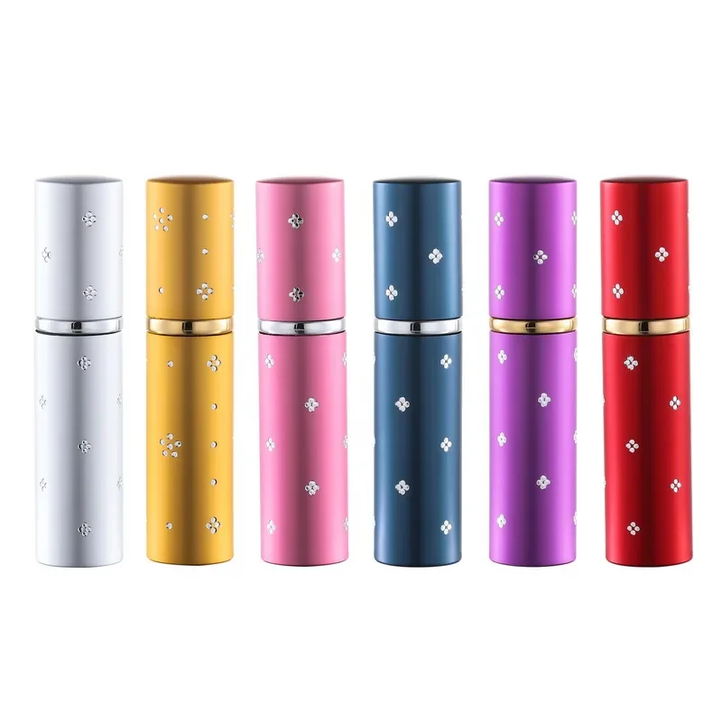 10ml Mini Tragbare Parfümflasche Reise Nachfüllbarer Leerer Parfüm-Zerstäuber Metall-Sprühflasche Duftpumpen-Etui