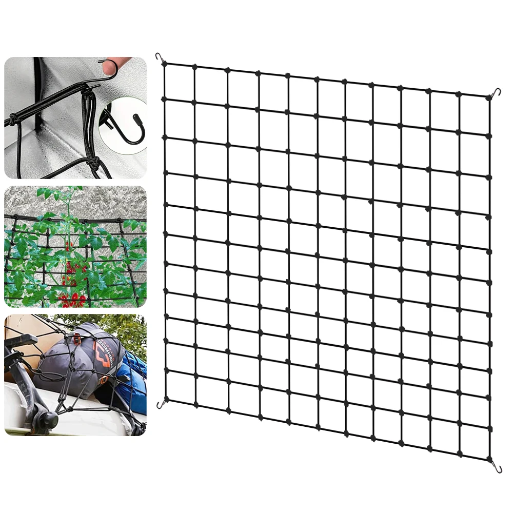 

Plant netting for climbing Growing Tent Stretchable Mesh Trellis Net Plant With 4 Hooks For Garden Vegetables Vine Plants