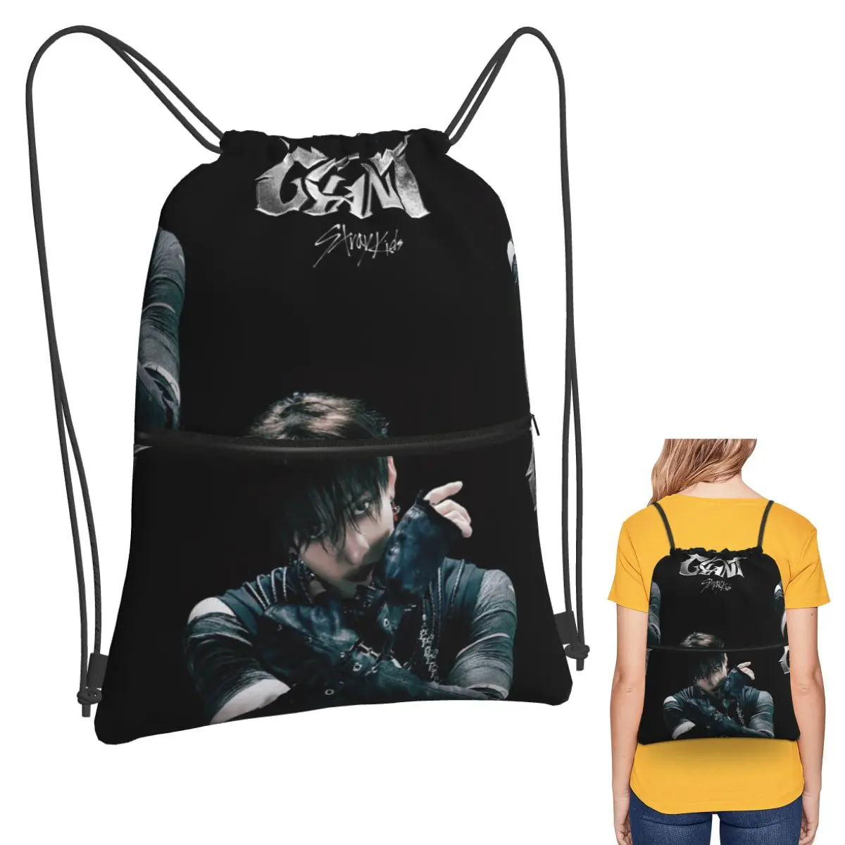 

Рюкзаки Bang Chan, модные портативные сумки на шнурке, спортивная сумка, сумки для книг для студентов-путешествий