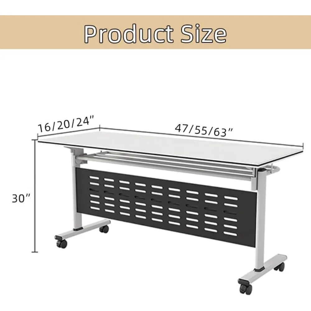 Folding Conference Room Tables, Mobile Conference Table Seminars Dynamic Meetings Training Tables for Offices, Classrooms