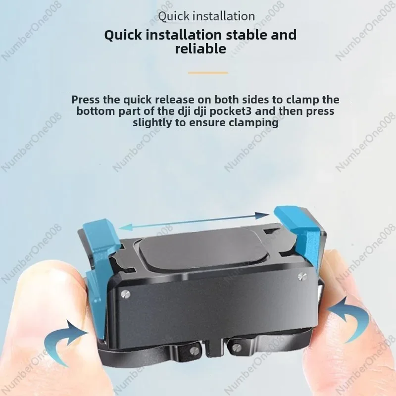 Suitable for DJI OSMO Pocket 3 Quick Release Aluminum Alloy Bracket Adapter Tripod with 1/4 Interface Accessories