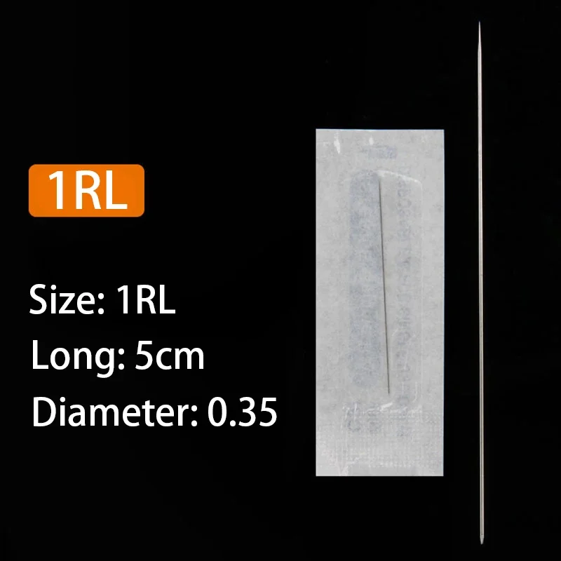 Disposable Sterilized Professional Tattoo Needles 1/3/5/7 RL for Tattoo Eyebrow Pen Machine Permanent Makeup Kit PMU needles 1R