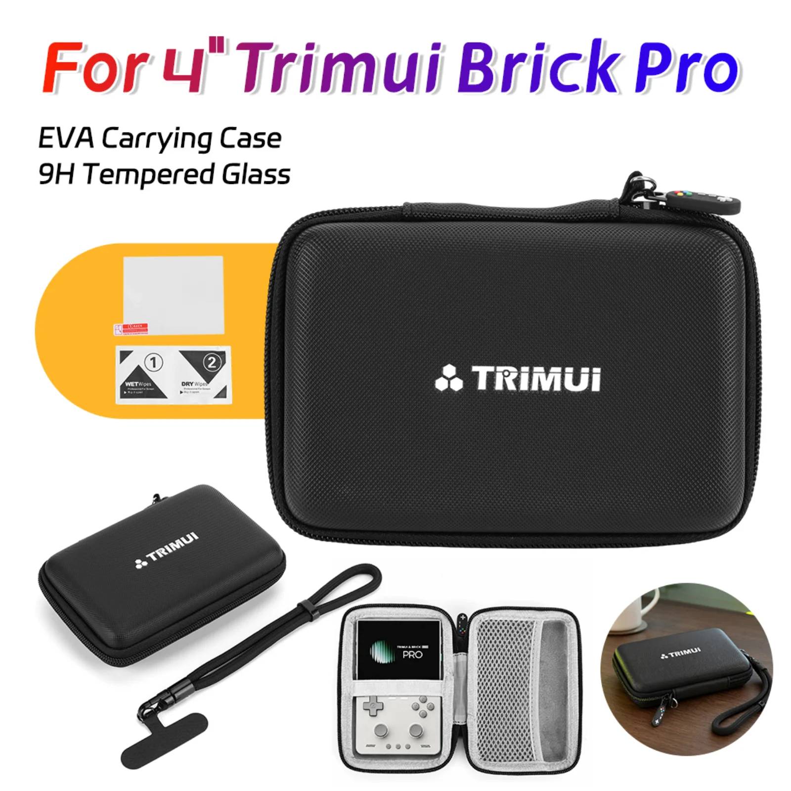 Travel Carrying Case for Trimui Brick Pro Handheld Game Console Hard Shell Protective Bag Portable Storage Box Gaming Accessorie