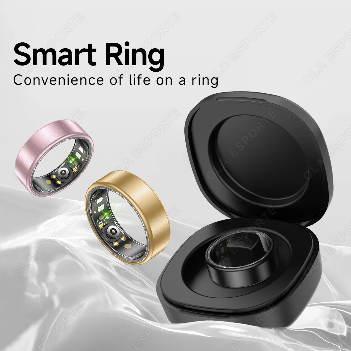 R10 Smart Ring with Charging Case for Men Women, Health and Sleep Monitor, 5ATM Waterproof, Multi-sport Mode, Smartring 2026 New
