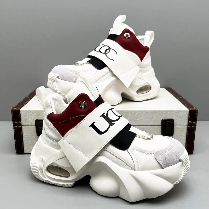 2026 New Arrival Sneakers Men Platform Pu Leather Male Sports Shoes Designer Run Men Fashion Solid Color Footwear Big Size 45 46