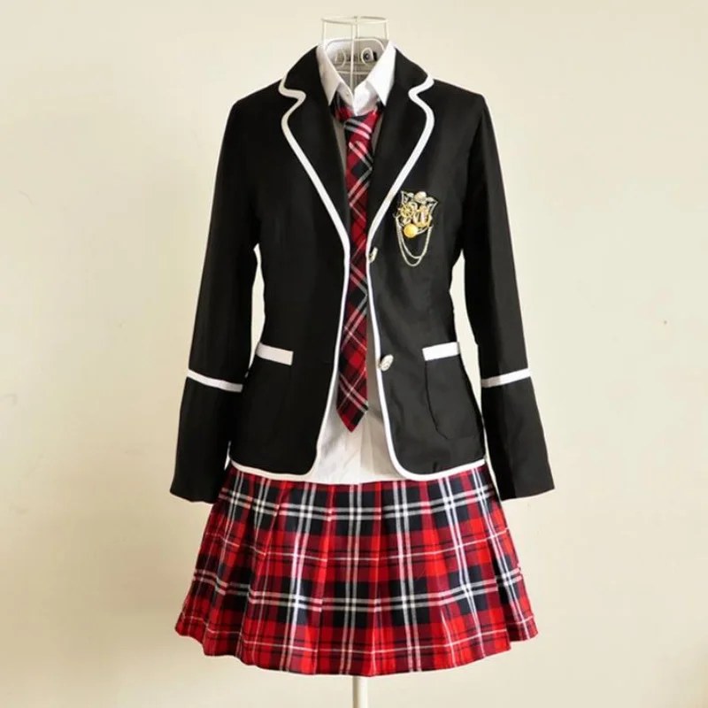 British spring and autumn student uniform suit Japanese sailor JK uniform Skin-tight garment Korean high school boys and girls