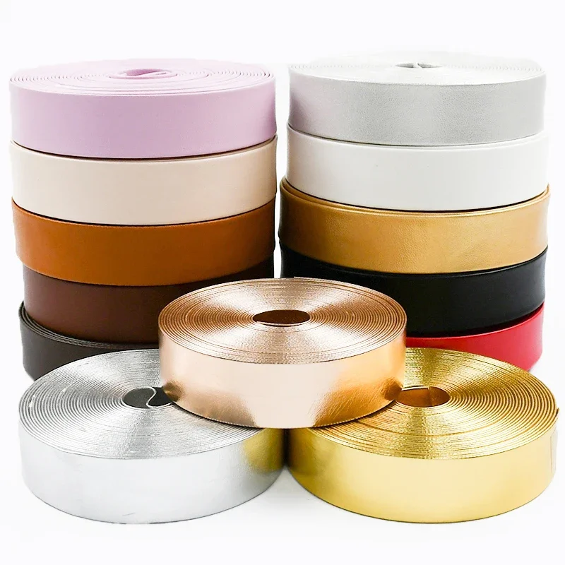 

5/10/15/20/25/30mm Soft Leather Webbing 5Meters Jewelry PU Ribbon Tapes Decoration Hemming Lace Trimming Bow Sewing Belt Sling