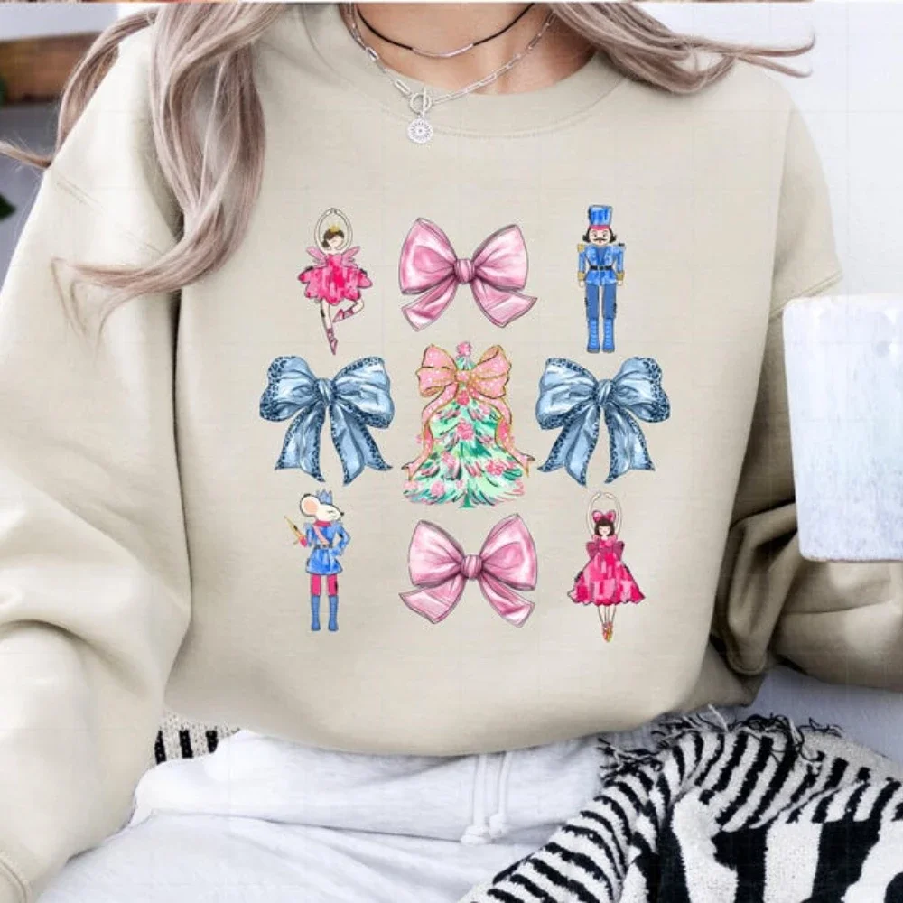 Women's Nutcracker Coquette Sweatshirt Christmas Nutcracker Sweaters Coquette Ballet Doll Coquette Tops Balletcore Sweatshirts