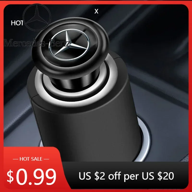 

Горячая автомобильная наклейка 12 В, металлическая универсальная автомобильная ветрозащитная беспламенная прикуриватель, розетка для Mercedes Benz W211 W204 W210