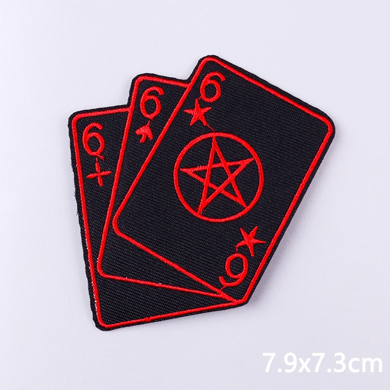 Diy Punk Stijl Borduurwerk Patch Ijzer Op Patches Voor Kleding Thermoadhesive Patches Op Kleding Horror Skull Smeltbare/Naaien Patch