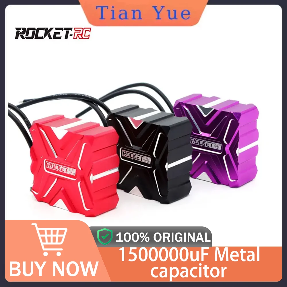 

ROCKET-RC Metal Capacitor A1 Version 0 - 9.0V Withstand 300mΩ Resistance 1500000μF Capacity for 1/10 RC RV Drift Cars