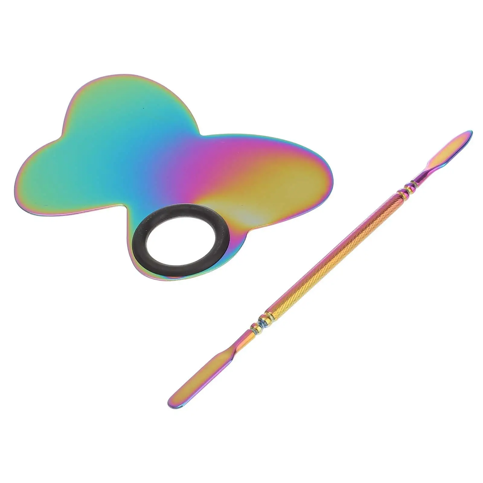 

Butterfly Shaped Nail Palette Makeup Mixing Plate Empty Spatula Tool Heart Shaped Cosmetics Mixer Long Lasting