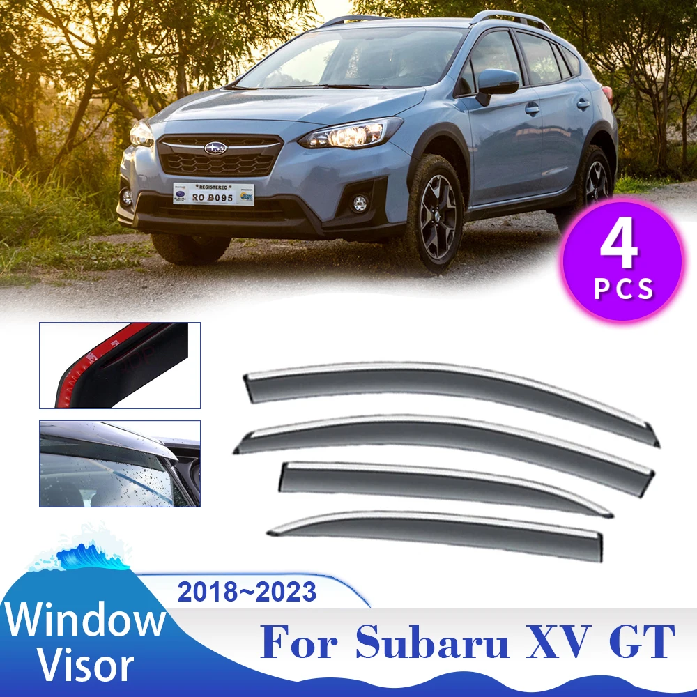 

Window Visor for Subaru XV Crosstrek GT 2018~2023 Car Side Sun Rain Guard Deflector Vent Smoke Cover Awnings Shelters Accessorie