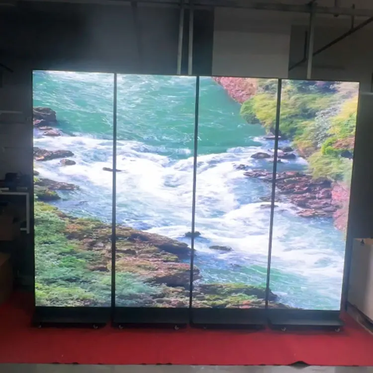 Portable Indoor P2.5 LED Poster Screen | Smart Digital Advertising Display Elevator Subway Promotion WIFI Control IP43