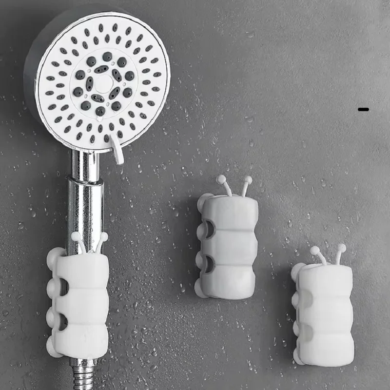 Silicone Showerhead Suction Cup Showerhead Base, Bathroom Shower Hole Free Movable Bracket Bathroom Shower Hole Tools