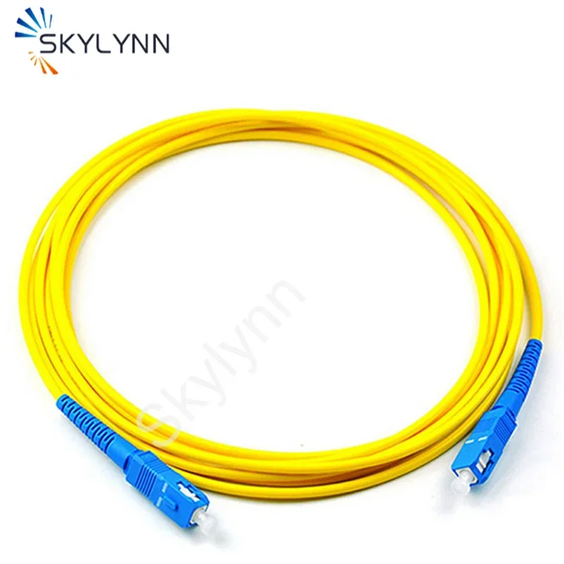 

50 шт. 1/2 м SC/UPC оптическая перемычка SM G652D SX Core 3,0 мм желтая куртка LSZH оптоволоконный патч-корд