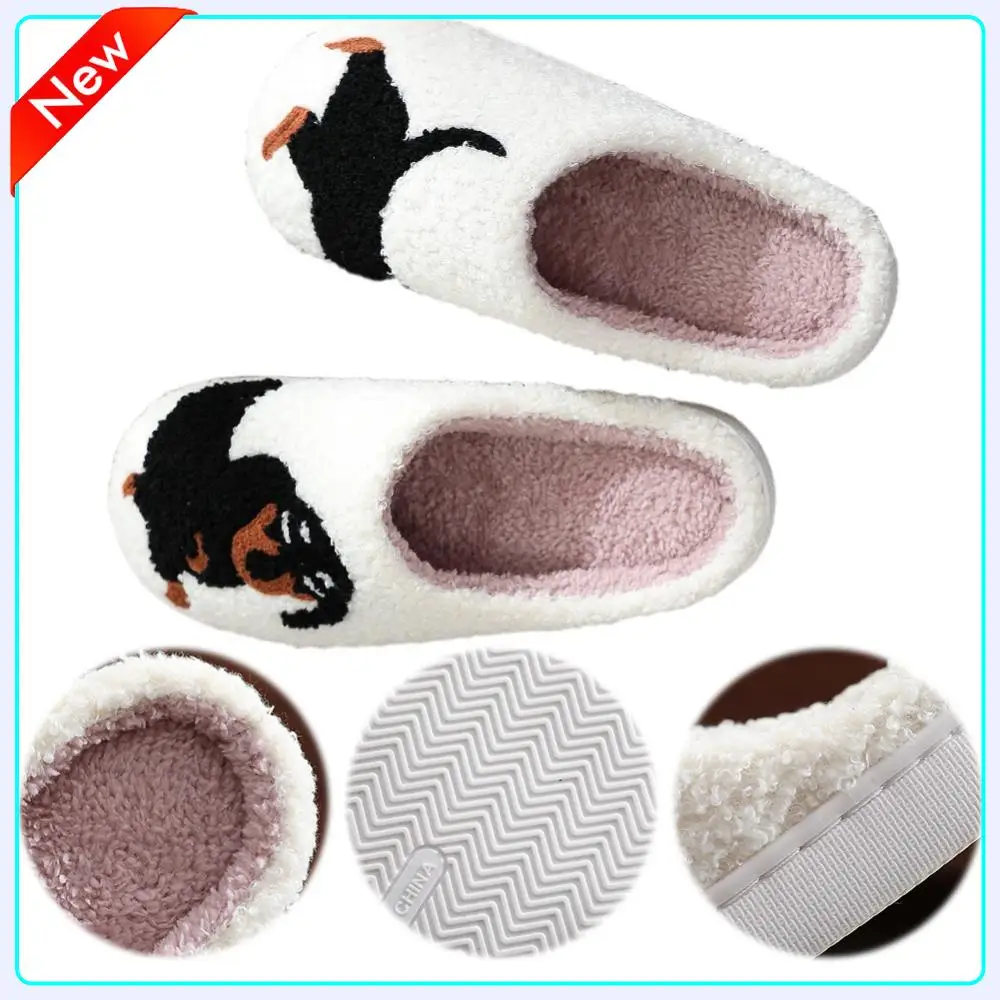 

Plush Dachshund Slippers Warm Slip-on House Shoes Comfortable Fluffy Home Slippers Soft Furry Slipper for Outdoor Indoor Bedroom