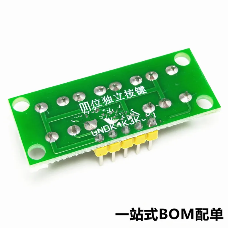 4-unabhängige Tastenmodul-Tastatur, anpassbare Tastenschalter, Computer-Gaming-Tastaturmodul, DIY-Tastenkappen im Lieferumfang enthalten