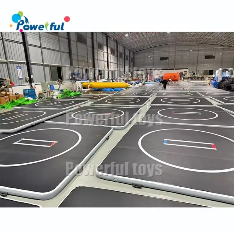 Premium Inflatable Wrestling and Gymnastics Mat 3mx3m PVC Non-slip Air Track for Jiu Jitsu BJJ MMA Judo Home Gym view 2