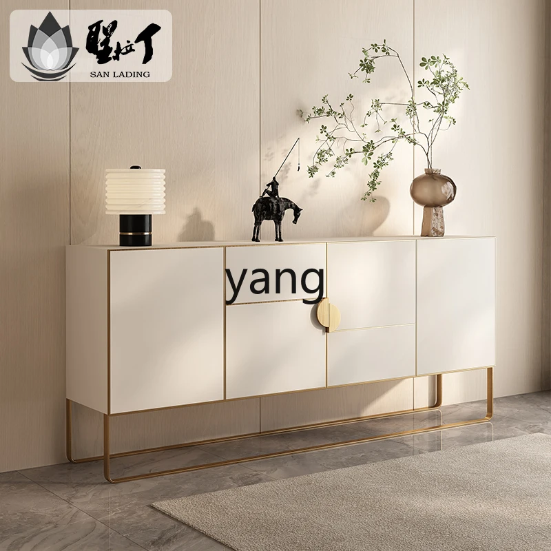 LMM New Chinese Style Sideboard Cabinet Tea Cabinet Solid Wood Villa Living Room Side Cabinet