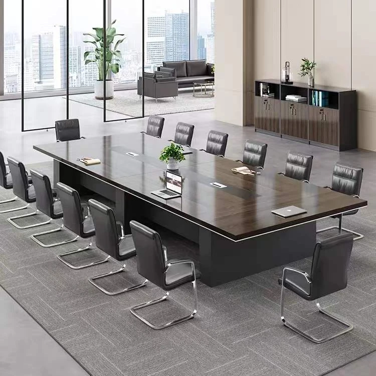 High-End Big Size 20 Person Moderne Houten Conferentievergadertafel Voor De Overheid