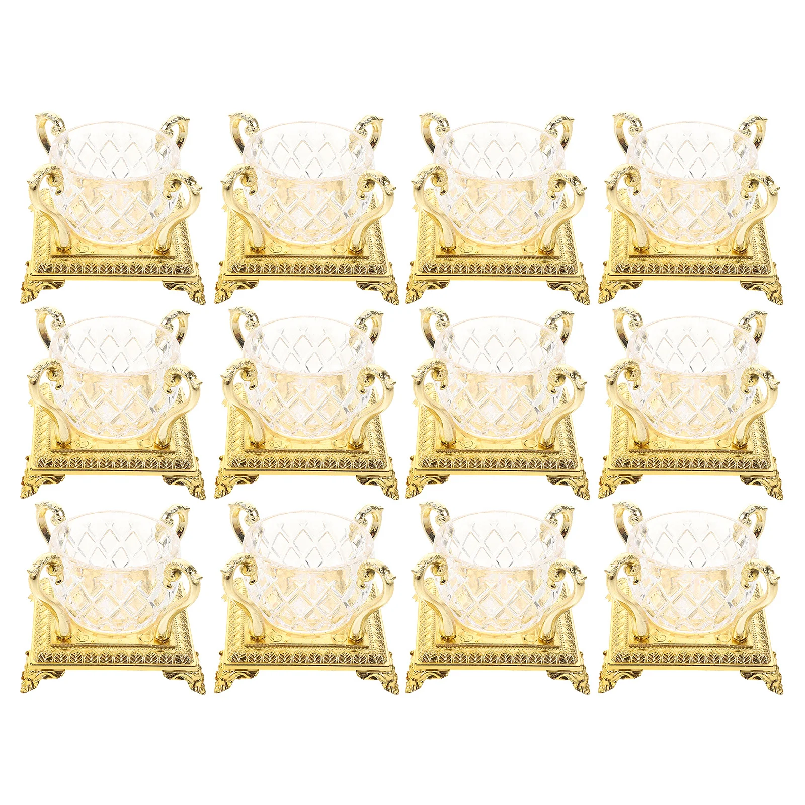 

12Pcs Luxury Wedding Candy Box Reusable Favor Container for Birthday Party Snack Chocolate Fruit Serving Bowl Wedding Candy Bowl