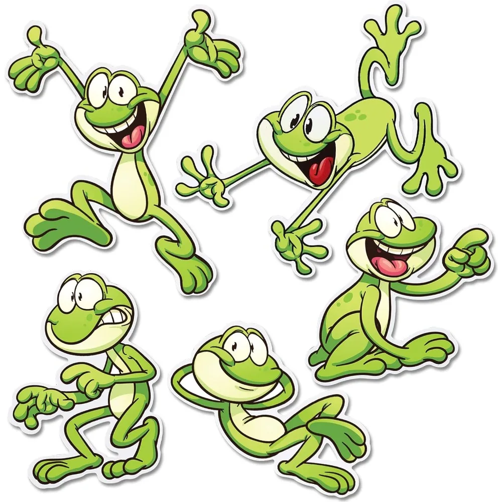 5Pcs frog car magnet, waterproof cute animal magnet, suitable for car, mailbox, metal surface decoration