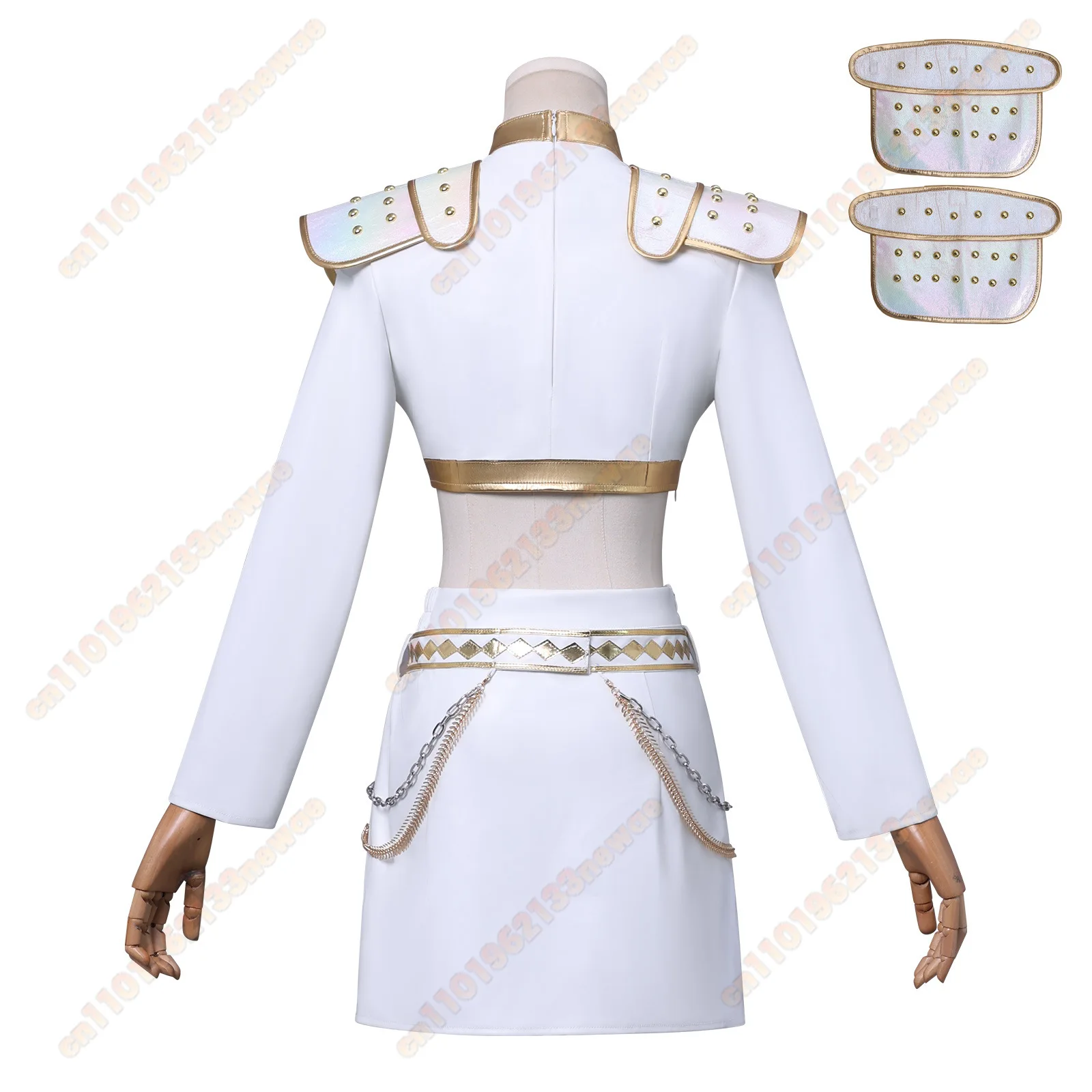 Kpop Demon Hunter Zoey Косплей Костюм Парик Huntrix Zoey Белый Костюм Корейская Волна Суперзвезда Идол Набор Представления Хэллоуин Карнавал