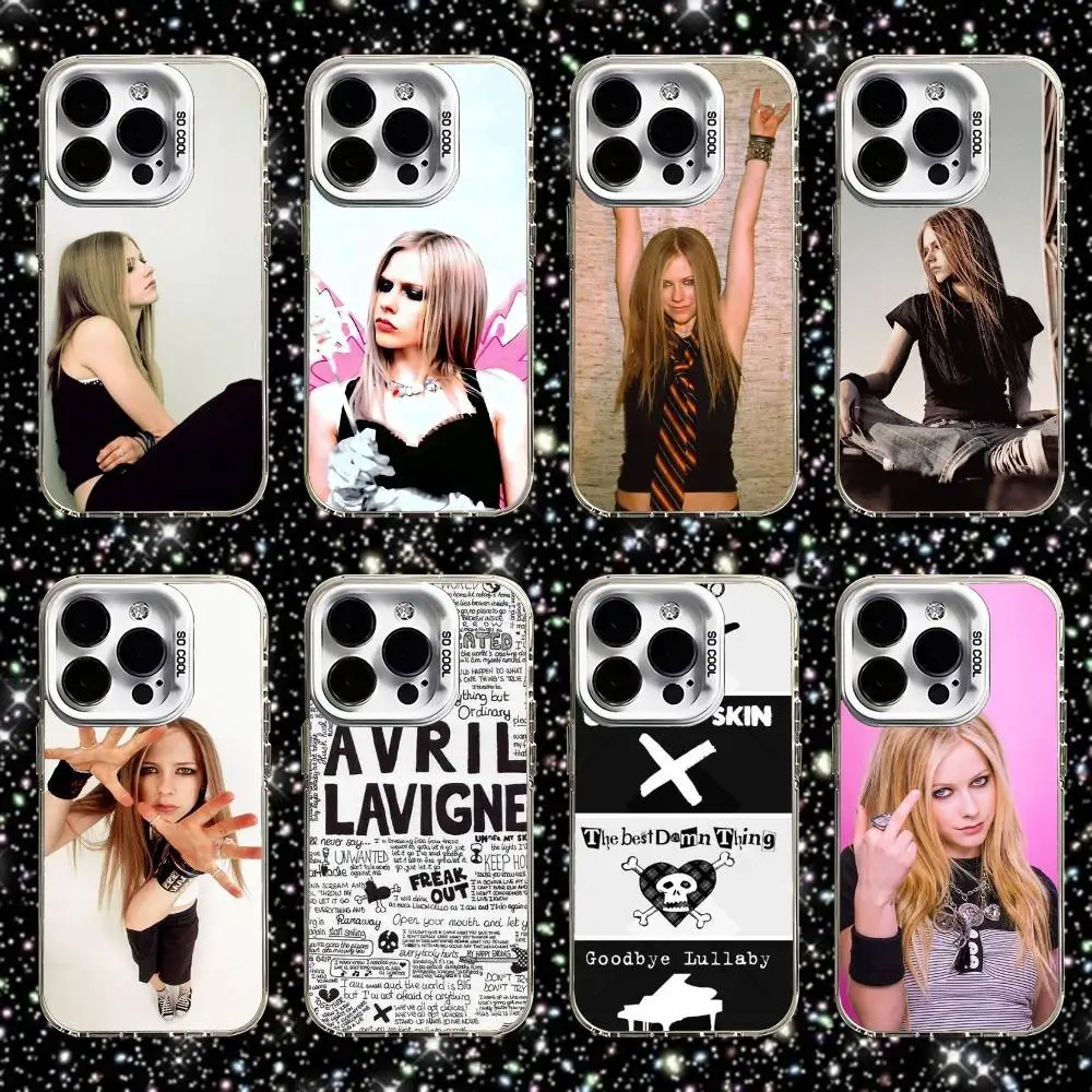 

A-Avril Singer L-Lavigne Phone Case For iPhone 16,15,14,13,12,11,Pro,XS,Max,Plus,Mini,SE White Candy Matte Shockproof Cover