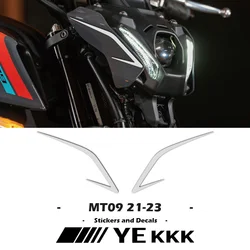 MT09 21 22 23 Carénage Shell Avant Tête Shell Autocollant Décalque Ligne De Nouvelles Moto Autocollants Pour Yamaha MT-09 MT09SP 2021-2023