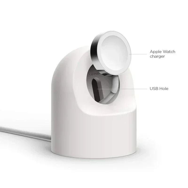 Für Apple Watch Ladeständer iWatch Ultra/8/SE2/7/6/SE/4/3 49 mm/45 mm/44 mm/42 mm/41 mm/40 mm/38 mm Langlebiger Silikon-Nachttischmodus – Detail 2