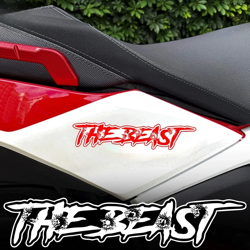 THE BEAST Bullet Hole Vinyl Sticker Waterproof Decal for Motorcycle Helmet Fuel Tank Fender Fairing Car Bumper Window DIY Decor