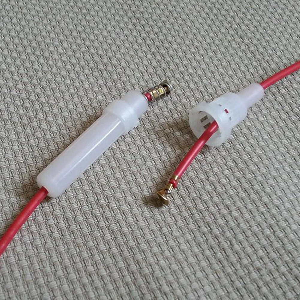 Set of 10 Inline Fuse Holders for AGC Glass Fuses 5x20mm/6x30mm Compatible with For 20AWG Wire and Quick Connect Cable Socket