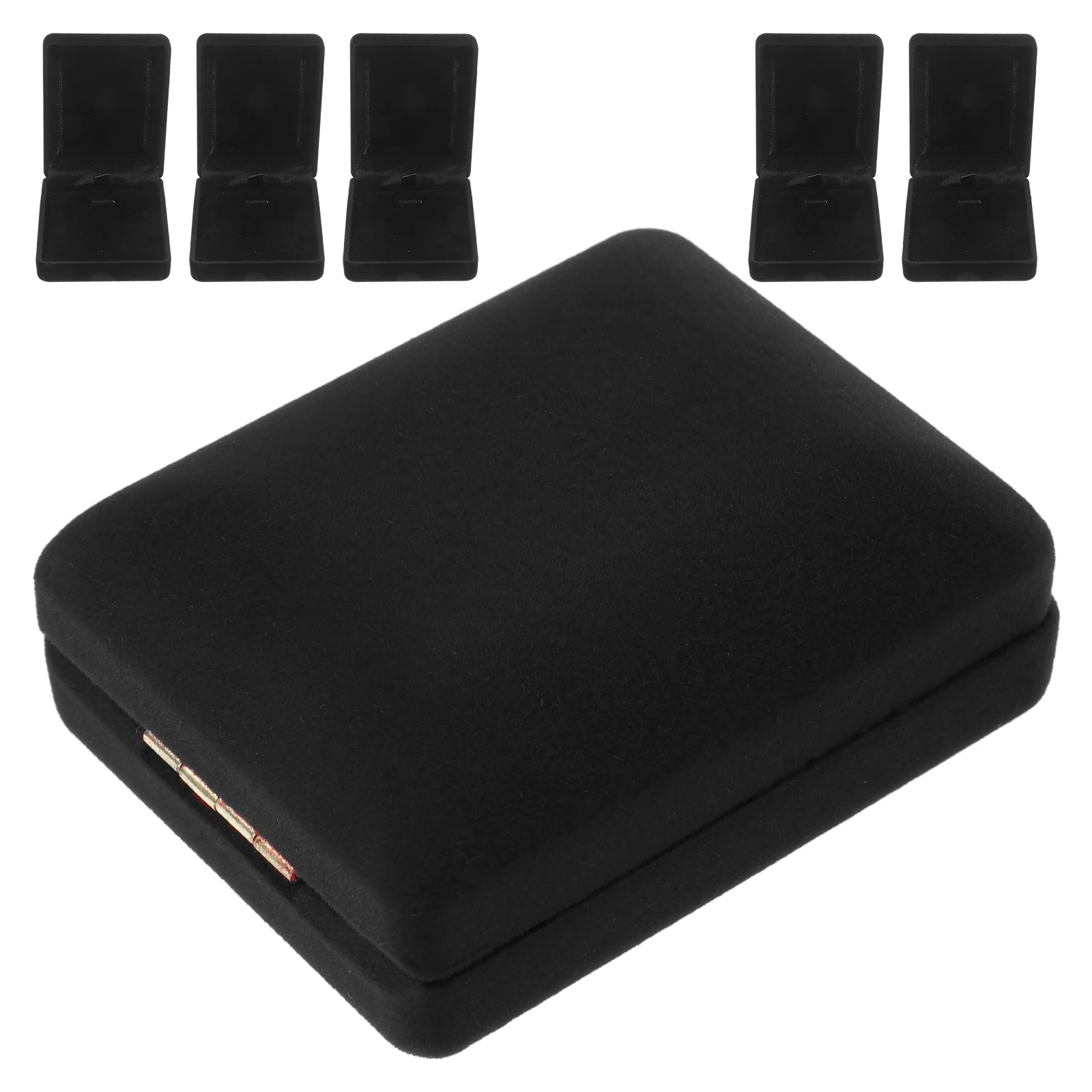 

6 Pcs Jewelry Box Case Necklace Boxes Gold and Silver Bracelet Abs Flocking Storage Display