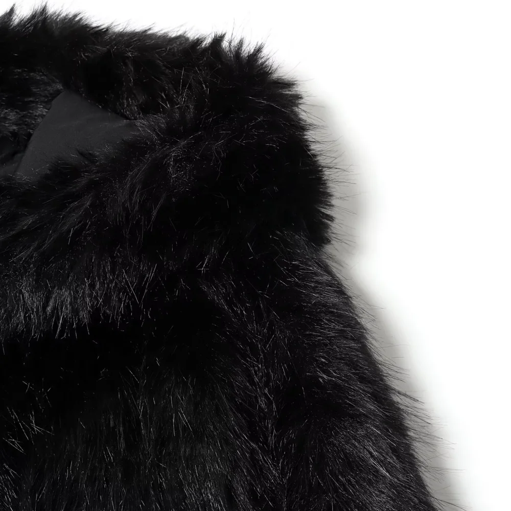 Jaqueta solta de pele feminina com capuz manga comprida bolso zíper outono e inverno nova jaqueta quente