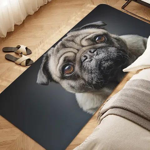 퍼그 개 침실 바닥 카펫 발코니 복도 주방 도어 매트 부드러운 사용자 정의 도어 매트 입구 문 복도 욕실 깔개 Best5 퍼그 개 침실 바닥 카펫 발코니 복도 주방 도어 매트 부드러운 사용자 정의 도어 매트 입구 문 복도 욕실 깔개 Best5