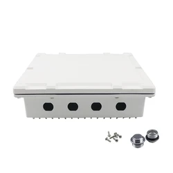 AP Köprüsü WIFI Baz İstasyonu Döküm Alüminyum Kabuk Plastik Yüzey Amplifikatör Açık Su Geçirmez Kutu Şasi 210x210x68mm