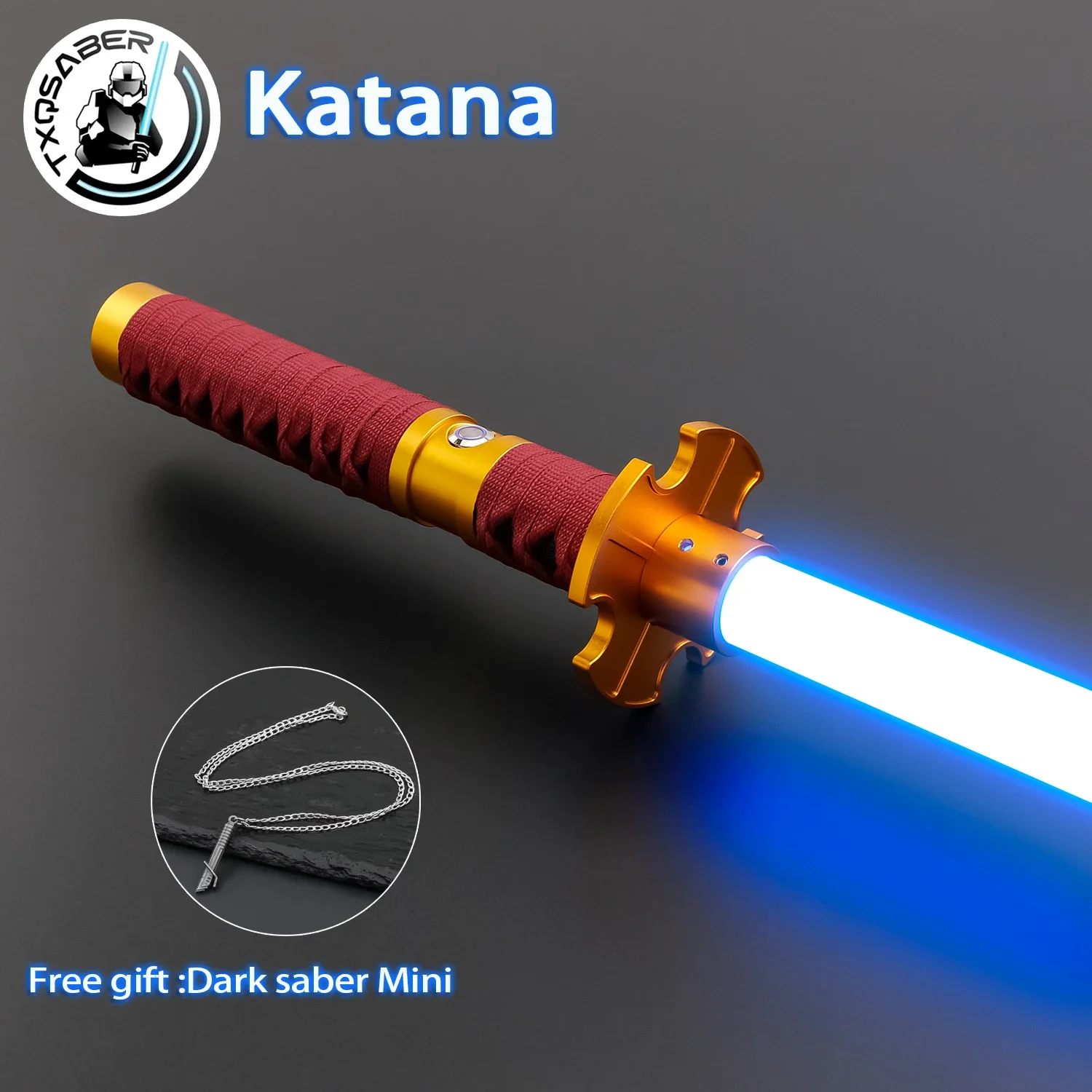 TXQSABER Katana RGB Pixel spada laser per duello pesante Altalena liscia Manico in metallo spada laser Cosplay 12 colori foc dueling