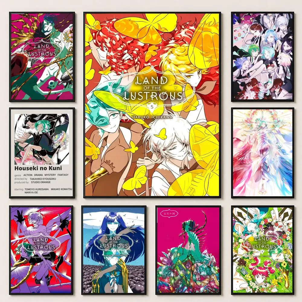 Anime L-Land o-of t-the L-Lustrous Poster HD Poster Warm Home Decoration Suitable for Bedroom and Living Room Gifts Giving