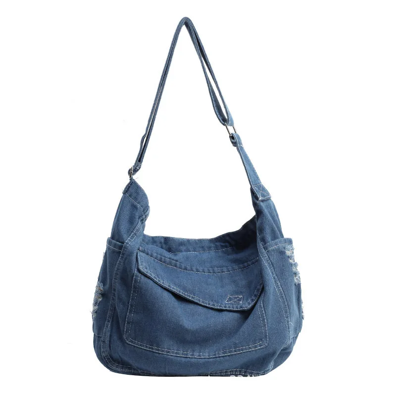 

Women's Crossbody Bag Single Shoulder Bag New Fashionable Versatile Art Denim Large Capacity Leisure Commuting Multifunctional