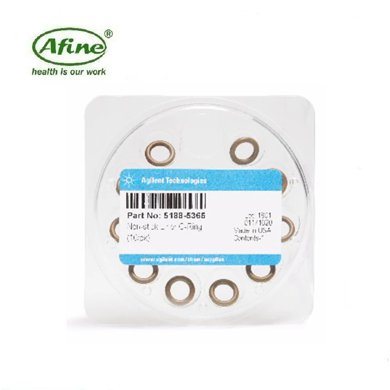 AFINE Agilent 5188-5365 Inlet liner O-ring, non-stick fluorocarbon, 10pcs/pacage