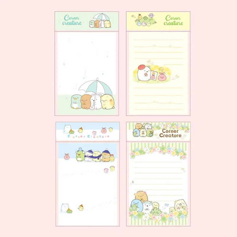 criativo sumikko gurashi memo pad sticky note bonito n times etiqueta de papelaria notepad post material escolar 16 pecas lote 01